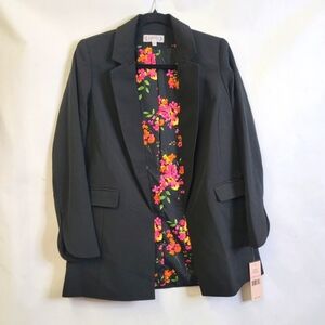 Nanette Lepore  with flowal line Open Blazer